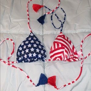 Victoria’s Secret American flag swimsuit top!